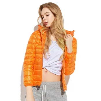 

women white/black/red/pink/green/blue Lightweight Parkas Female Warm zipper Slim overcoat Plus Size White Duck Down Jackets coat