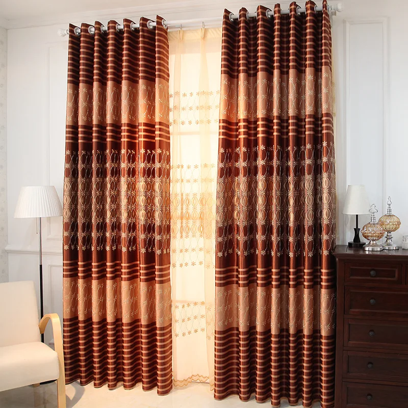 

Free Shipping!European luxury gold embroidery Curtain.