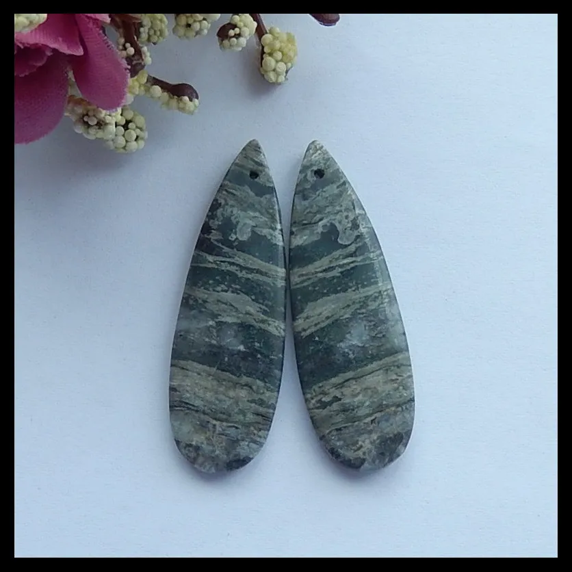 

New,Natural Jasper fashion woman Earring Bead,41x14x4mm,8.02g