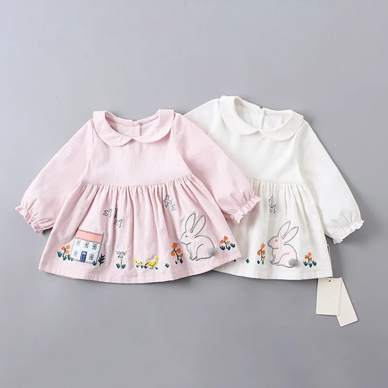 Baby Princess Dress for Girls Long Sleeve Baby Girl Clothes 2019 Cartoon Baby Girl Dress Infant 1 Year Baby Birthday Dresses