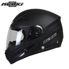 NENKI Motociclo Casco Nero Moto Pieno Viso Retro Scooter Caschi Moto Casco Casco di Guida Degli Uomini di Motocross Casco Casco Moto