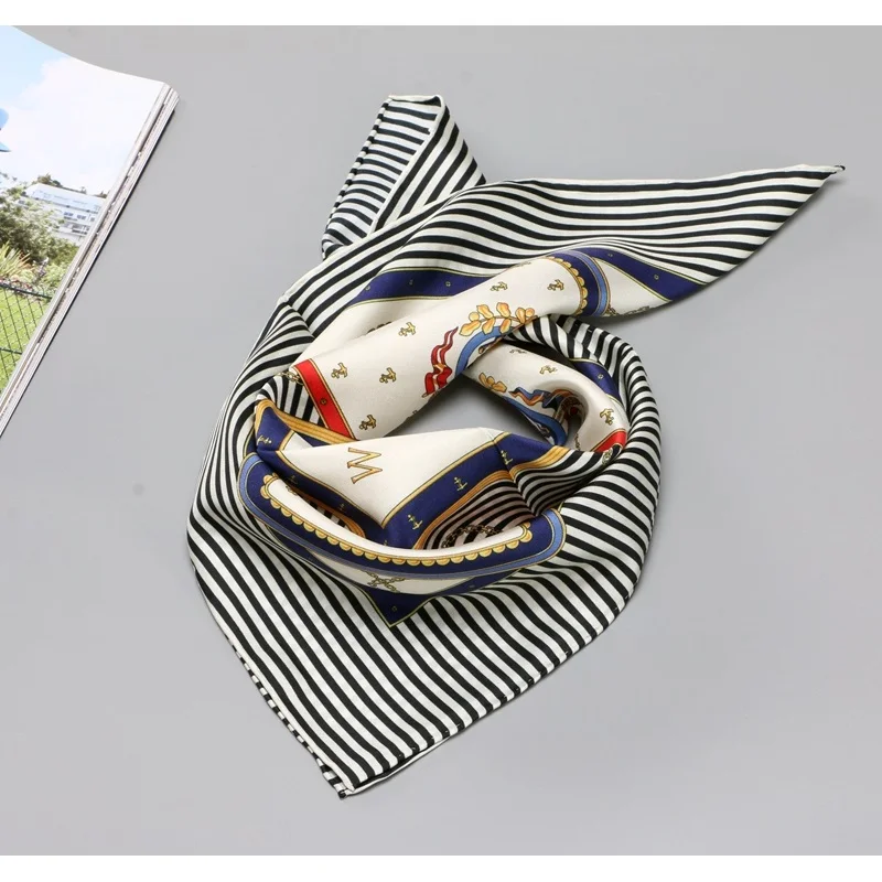 

Small Square 100% Silk Scarf Bandana Neckerchief 21" X 21"