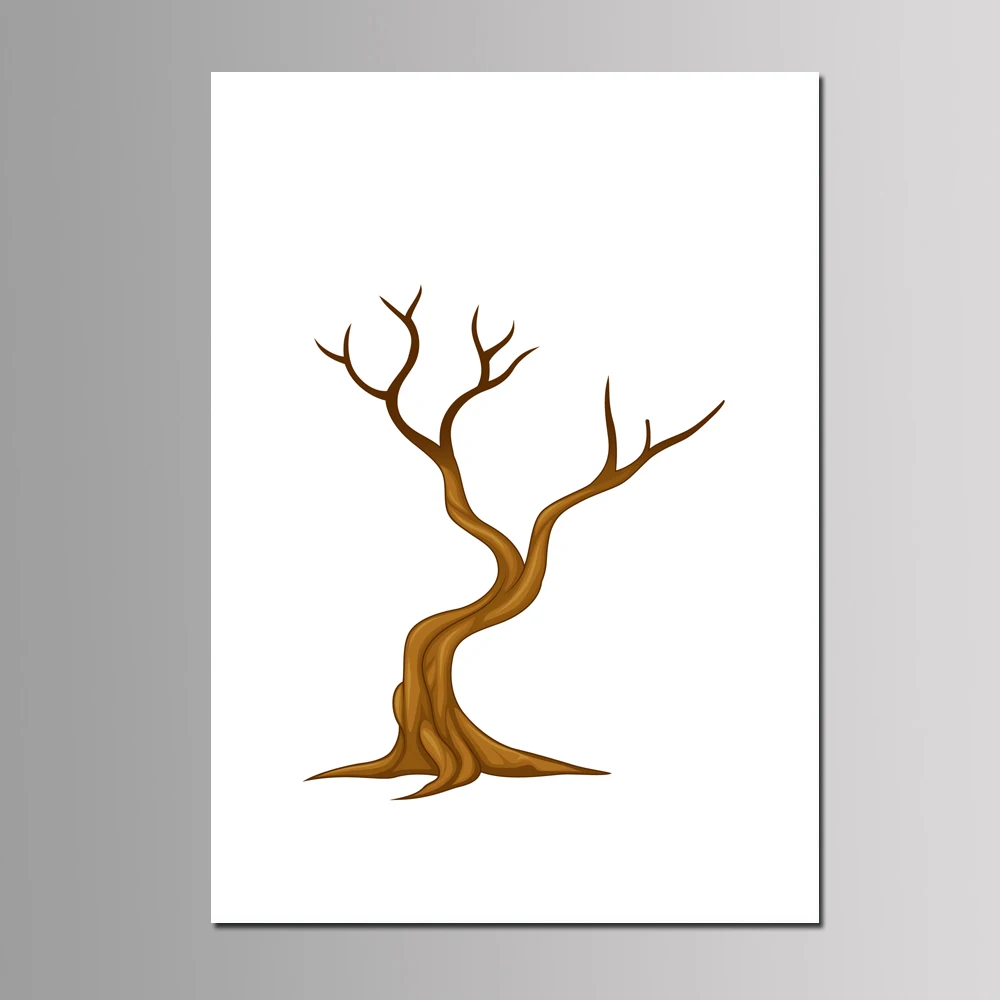 New DIY Money Tree Annual Meeting Fingerprint Signature Guest Book Wedding Party Decoration Printed Canvas Painting 50*70cm - Цвет: TR-9