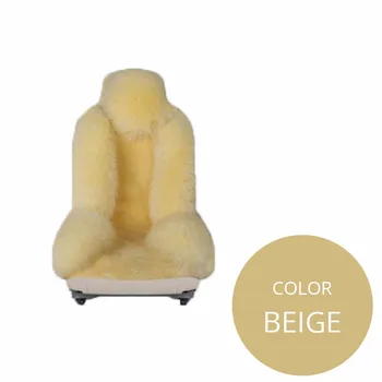 Car Seat Cover Long Wool Winter Universal Sheepskin Faux Fur Front Seat Cushion Natural Covers for Car-styling Auto Accessories 