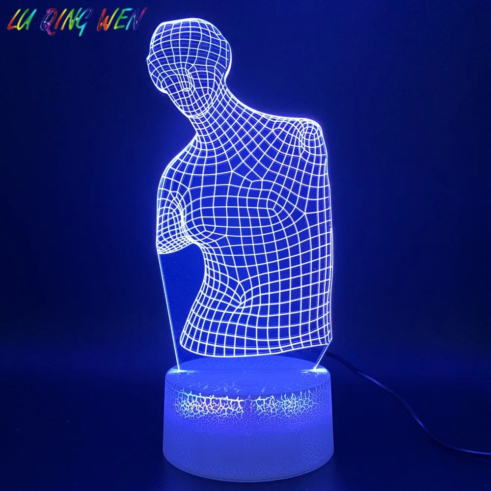 Led Night Light Venus De Milo Lampara Home Decor Figurine 3d Lamp Bright Base Birthday Gift for Kids Child Baby Novelty Light