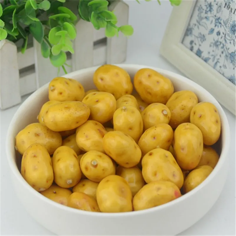 3CM Berries Artificial Plastic Stamen Pearlized 10/30Pcs Home Party Wedding Decoration Simulation Vegetables Fake potato food model food photography props vegetable ornaments