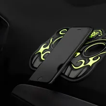 Carro tapete antiderrapante material de silicone luminosa instrumento painel suporte de moeda de prata do telefone móvel anti derrapante almofada pegajosa carro gadget