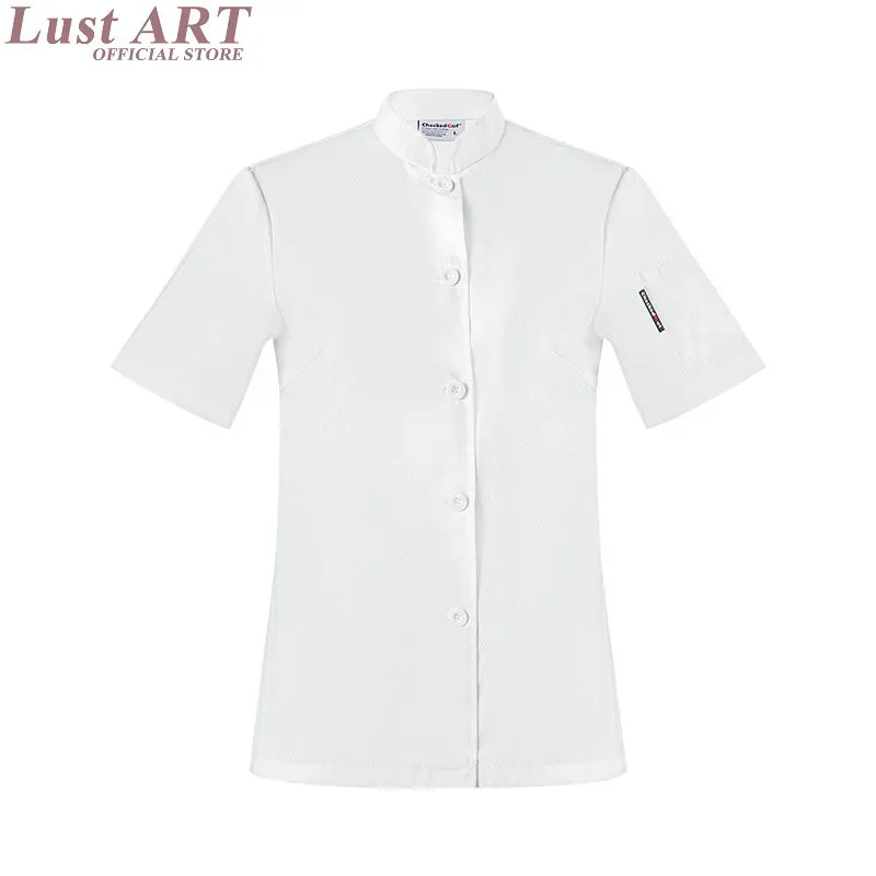Еда сервис форма офицантки рубашка для мужчин и женщин Белый повара костюм униформы для официанток шеф-повар униформы AA335