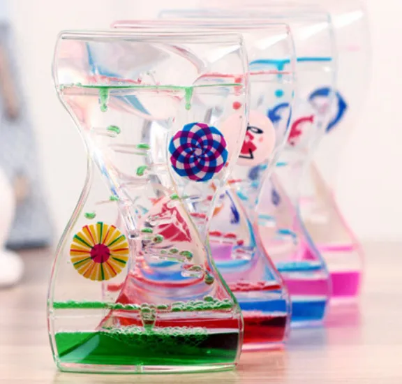 Valentine's Day Double Hourglass Liquid Timer Visual Timer Oil Liquid