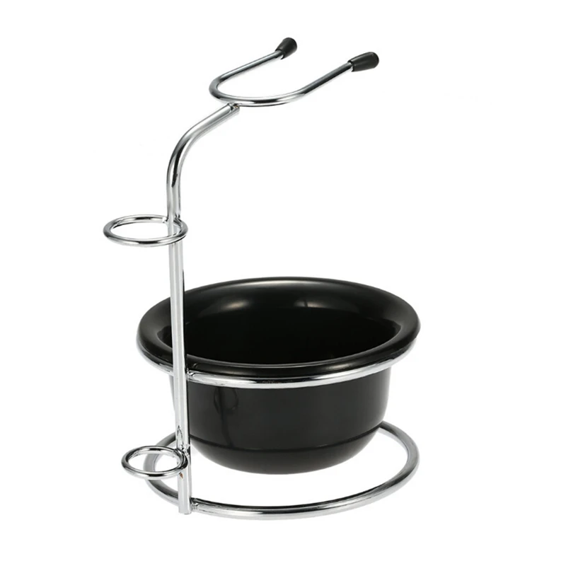 2 in 1 Shaving Holder Set Alloy Shaving Brush Razor & Soap Bowl Mug Cup