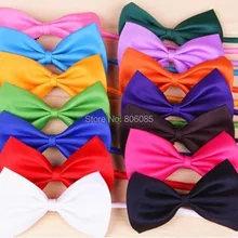 Смокинг мужские детские Дешевые галстук-бабочка модные однотонные Детские бабочки галстук для собаки