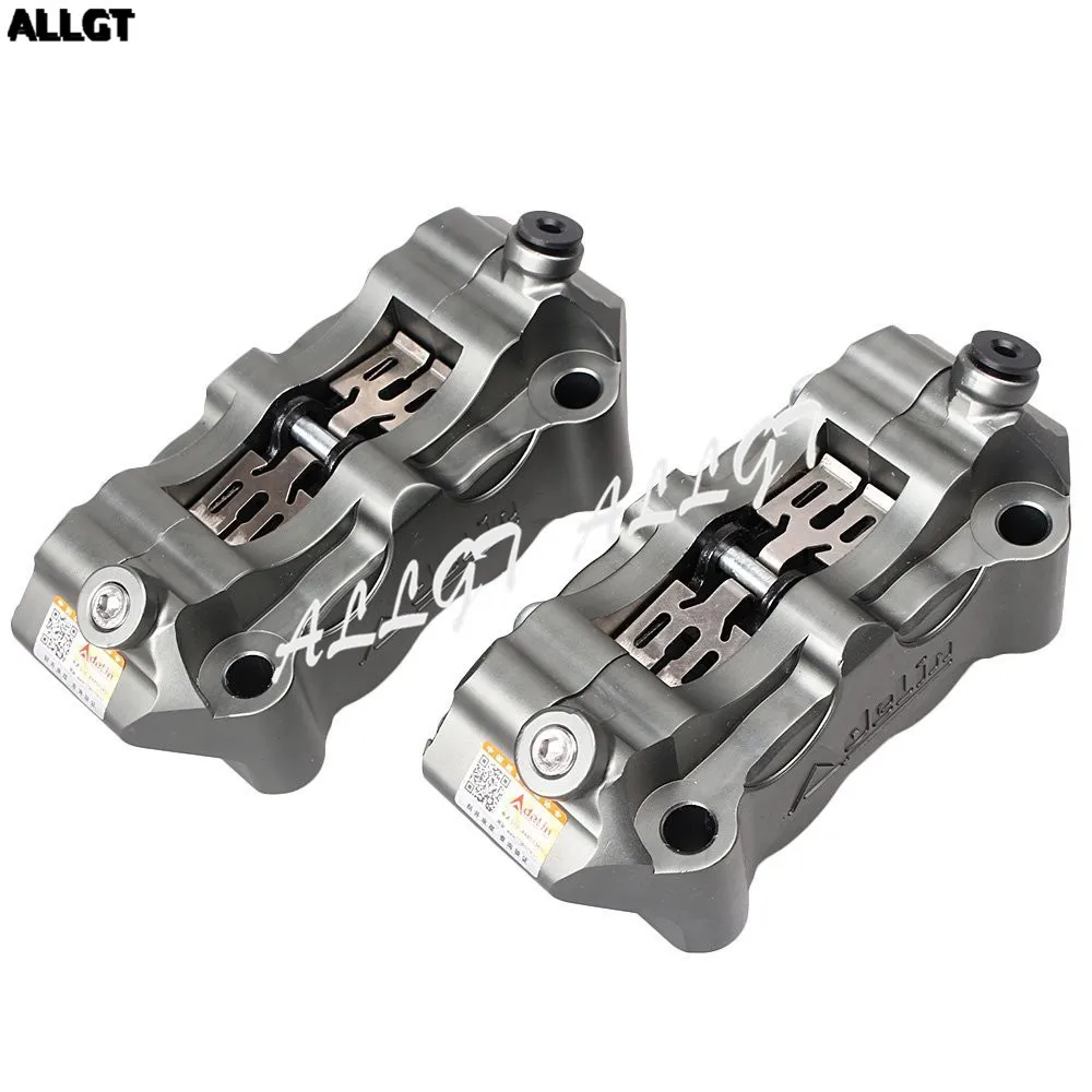 Pair Motorcycle Front Brake Calipers with four Piston Calipers Aluminum