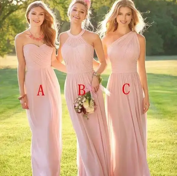 blush beach bridesmaid dress