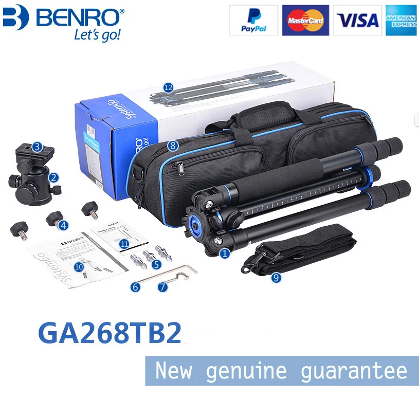 Benro GA268TB2 Алюминиевый Гибкий штатив для портативной цифровой камеры|camera stand|tripod