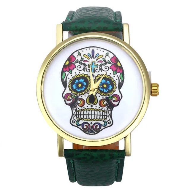 2018 New Brand Fashion Punk Skull Men Dress Quartz Leather Rivets Bracelet Watch 2018 New Brand Fashion Punk Skull Men Dress Quartz Leather Rivets Bracelet Watch