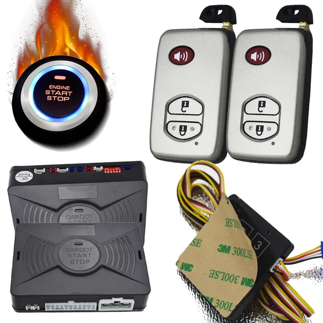smart car alarm system with auto guard protection keyless entry engine