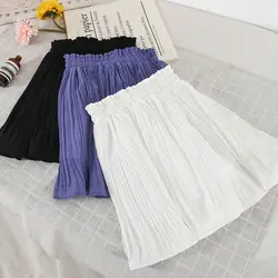 Faldas mujer moda 2019 юбка миди mori для девочек осень весна японский стиль Короткие сине белые черные плиссированные юбки