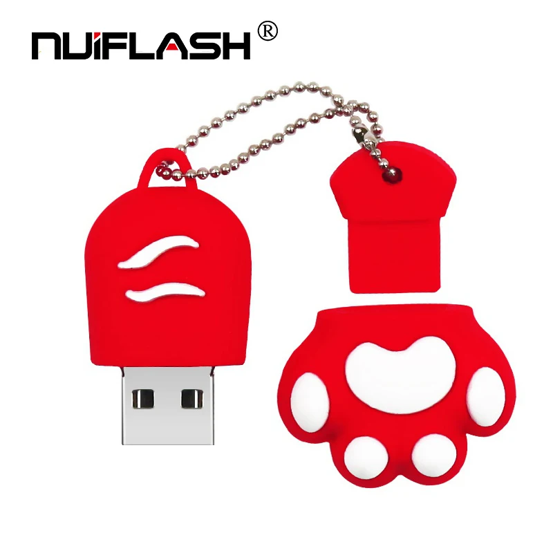 Cartoon Cat paw USB flash Drive 4GB 8gb 16gb Pen drive 32GB USB Stick Flash Drive 64GB 128GB Flash USB pendrive + Key Chain Cartoon Cat paw USB flash Drive 4GB 8gb 16gb Pen drive 32GB USB Stick Flash Drive 64GB 128GB Flash USB pendrive + Key Chain