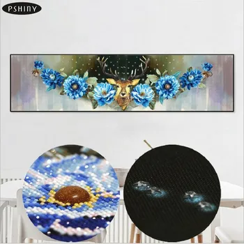 

Special diamond painting needlework 5D DIY diamond embroidery flowers elk cross stitch kit Part round mosaic craft Pshiny F479