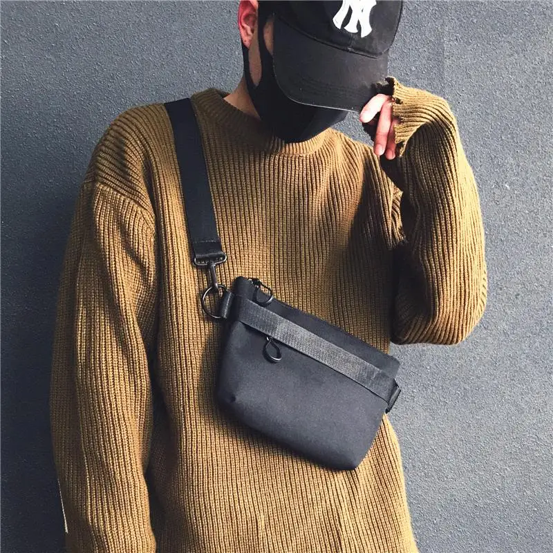 Men's casual messenger bag ins canvas sports small satchel tide brand shoulder bag women postman bag lovers disco bag