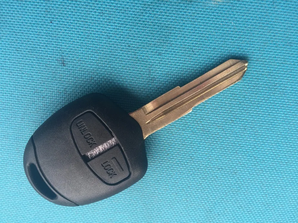 

ZABEUDEIR 1pc Replacement Key Shell For Mitsubishi L200 Shogun Lancer OUTLANDER 2 Button FOB Remote Key Case uncut left blade