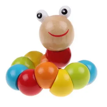 

Variety Twist-colored Insects Wooden Toys Educational Toys kid caterpillar toys