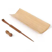 3 шт. натуральный бамбук ручной набор для чая Китайская классическая игла для чая и совок Сервис инструмент чайная церемония аксессуары