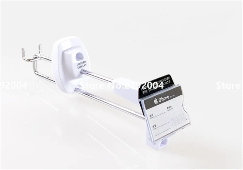 (100 шт./упак.) белого цвета 250 мм длина заводская цена безопасности дисплей планка стены дисплей крюк для мобильный магазин