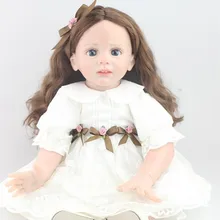60cm Reborn Baby Silicone Vinyl Dolls Smiling Baby Toy Kids Birthday Gift Wedding Presents Baby Shower Dolls Princess Doll