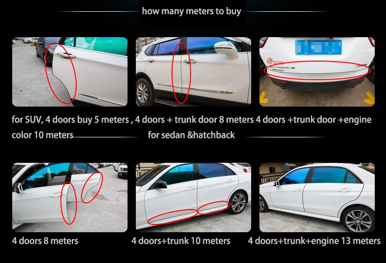 Автомобильный Стайлинг край двери Защита от царапин для mercedes benz w204 w205 w202 w203 w210 w211 w213 w212 cla200 cla45