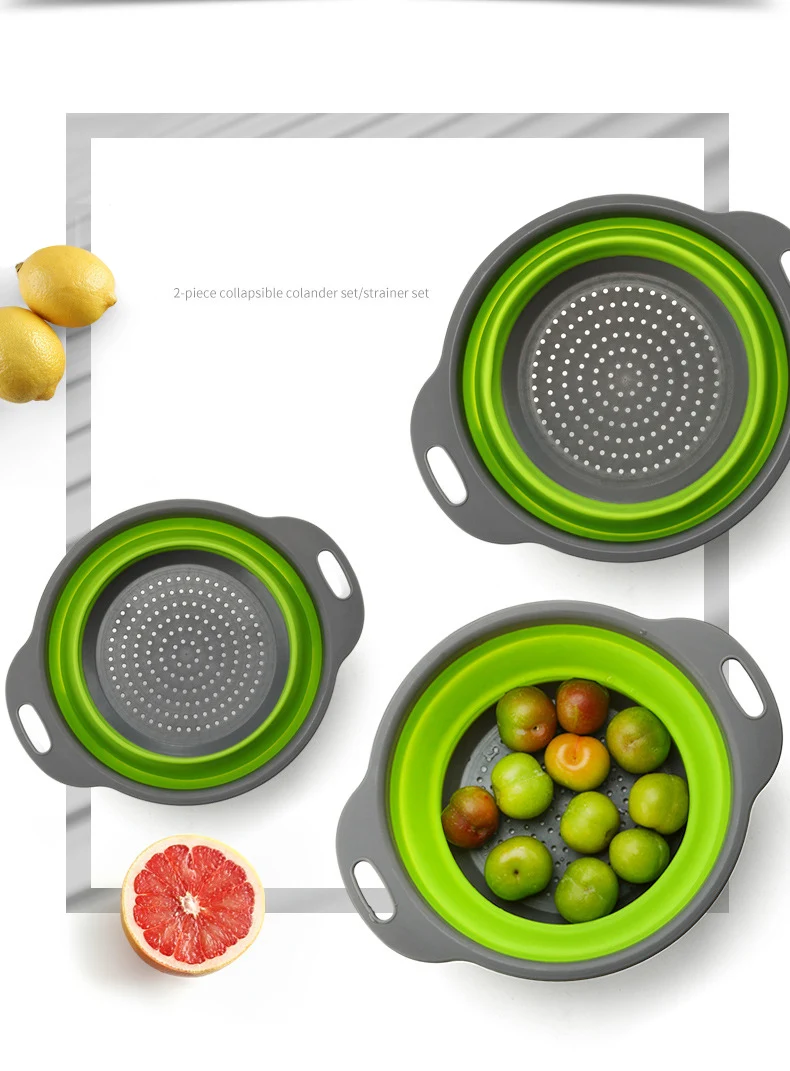 Силиконовая складная стойка корзина Кухонные гаджеты Инструменты для хранения креативные выдвижные силиконовые фруктовые дуршлаг для овощей аксессуары