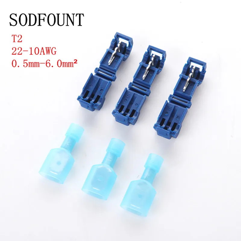 

100PCS/LOT Scotch Lock Electrical Cable Connectors Quick Splice Lock Wire Convenient Terminals Crimp Blue For 1.0-2.5mm Line