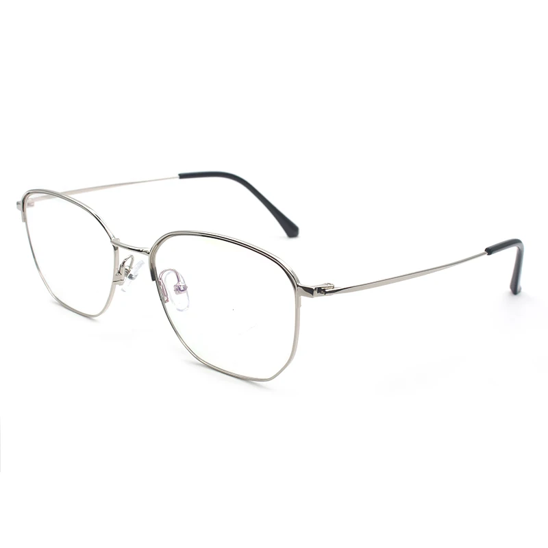 Винтажные стильные женские/мужские популярные металлические прозрачные линзы очки в оправе модные унисекс анти-радиационные очки оправа 80118 - Цвет оправы: Silver