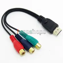 LN002055 HDMI Male To 3 RGB RCA Женский Видео Аудио AV адаптер кабель для Набор для HDTV-top box