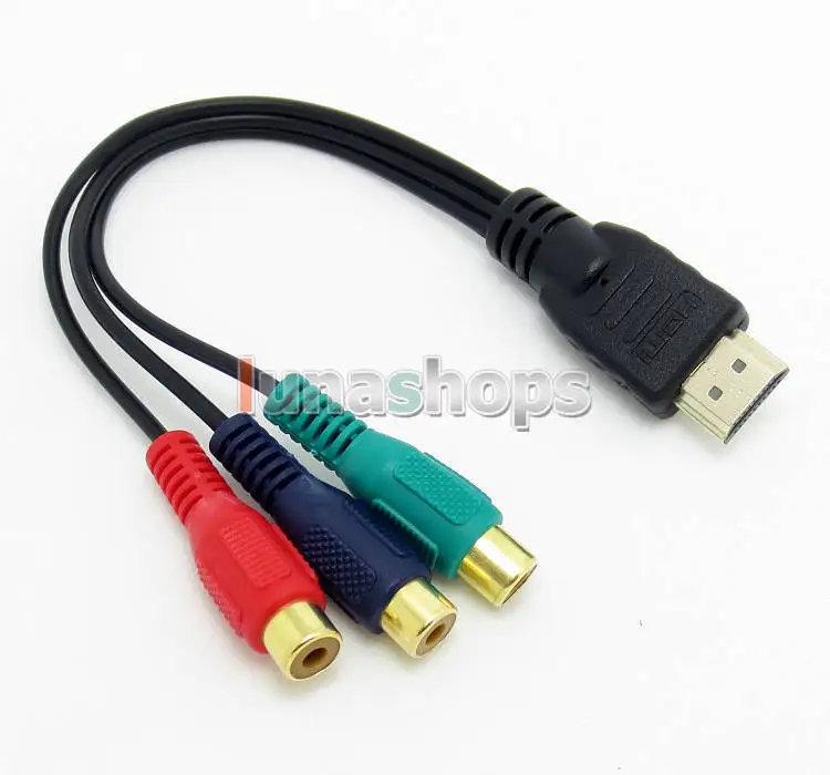 HDMI Male To 3 RGB RCA Female Video Audio AV Adapter Cable For HDTV set
