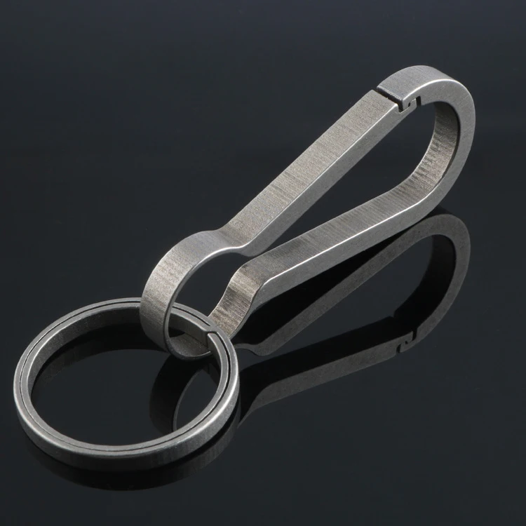 

Real Titanium Men Key Chain Ultra Lightweight Creative Titanium Keychain Hanging Buckle Key Holder Rings Gifts for Men