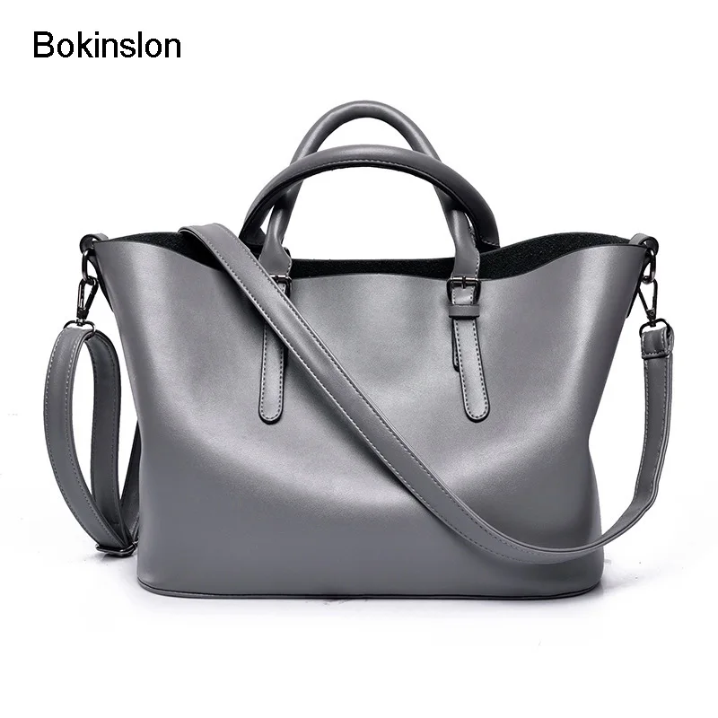 

Bokinslon Handbags Brand Name Women Fashion Cow Split Leather Ladies Crossbody Bags Casual Solid Color Woman Handbag