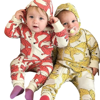 

Baby Boy Girls 3D Dinosaur Costume Solid Red Yellow Rompers Warm Spring Autumn Cotton Romper Playsuit Clothes