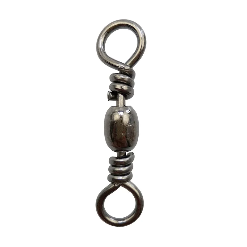 

Easy Catch 100pcs Barrel Fishing Swivel With Solid Ring Black Barrel Swivels Fishing Line Hook Lure Connector