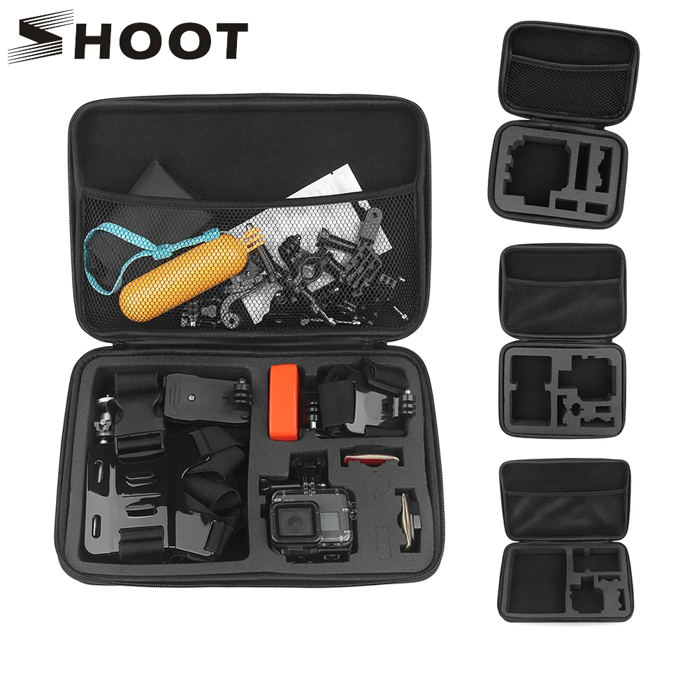 Портативный чехол SHOOT Eva для камеры GoPro Hero 8 7 6 5 Black Xiaomi Yi 4K SJCAM Sj8 pro M20 Dji аксессуары