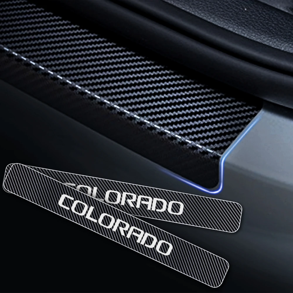 for Chevrolet Chevy Sonic 2012 2013 2014 2015 2016 Car Door Sill Door Entry Scuff Plates 4D Carbon Fiber Vinyl Sticker Auto Accessories 4PCS