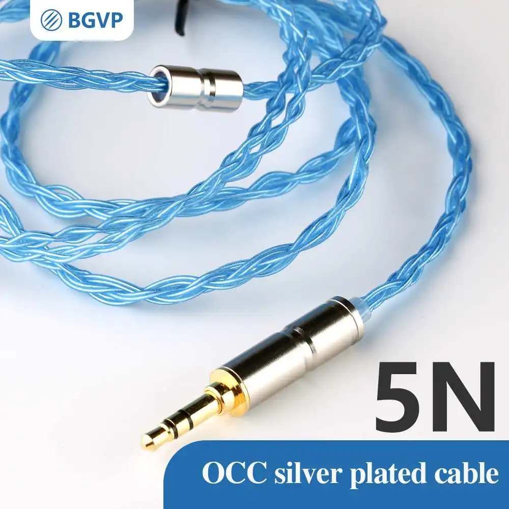 

BGVP 5N OCC 160 Wire Silver Plating HiFi MMCX Earphone Cable Audiophile Upgrading Cable for BGVP DM6 DMG DMS Se315 425 DM7