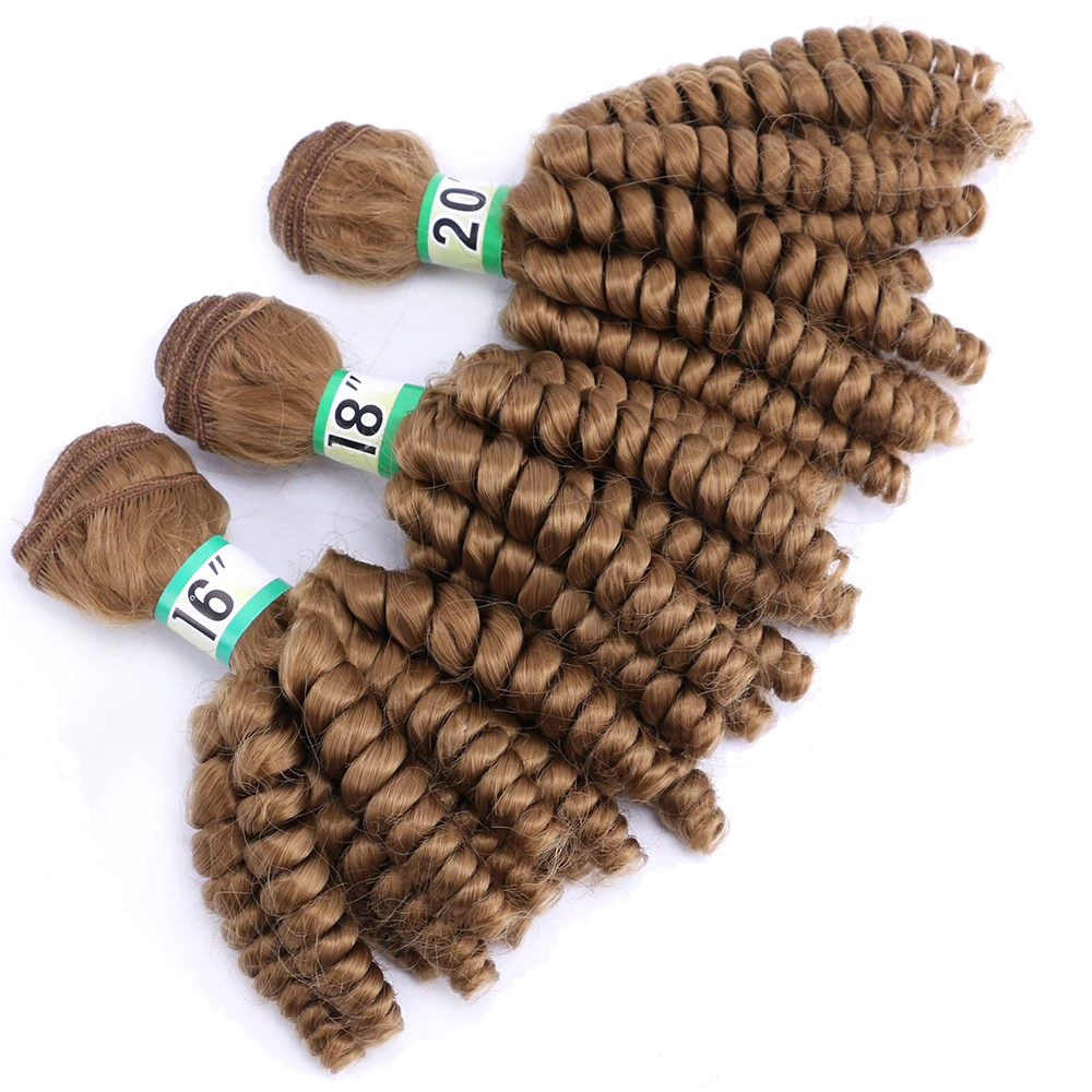 Цвет#613 Funmi вьющиеся волосы 16 18 20 дюймов 3 шт./лот синтетические пряди для черных женщин