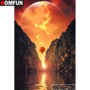 

HOMFUN Full Square/Round Drill 5D DIY Diamond Painting "hot air balloon" Embroidery Cross Stitch 5D Home Decor Gift A13988