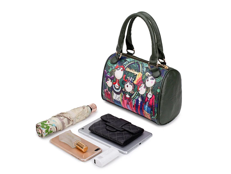 MIWIND женская сумка кожаная женская сумка модная мультяшная сумка на плечо высокое качество набор из 6 предметов дизайнерский бренд Bolsa Feminina