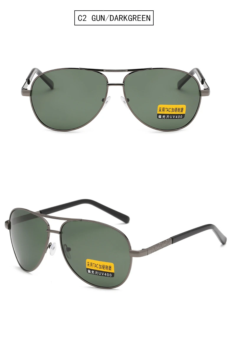 Поляризационные мужские солнцезащитные очки, фирменный дизайн, пилот, ночное видение, мужские солнцезащитные очки, очки gafas oculos de sol masculino для мужчин
