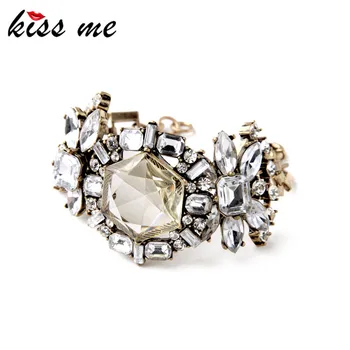 

New Styles KISS ME Fashion Jewelry Elegant Resin Round Pendant Bracelet Christmas Gifts
