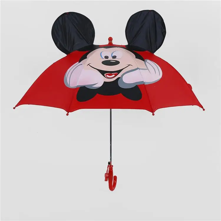 Мультфильм уха длинной ручкой зонтик дети девочка мальчик ребенок Paraguas животные Минни ветрозащитный зонтик от дождя легко открывающийся складной - Цвет: Mickey