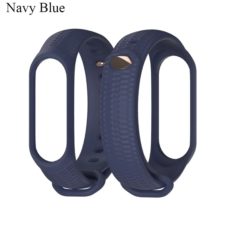 Navy Blue Mi jobs mi band 3 ремешок силиконовый comfortalbe модный ремешок на запястье для Xiaomi mi Band 3 умные аксессуары mi band 3 ремни - Цвет: Navy Blue