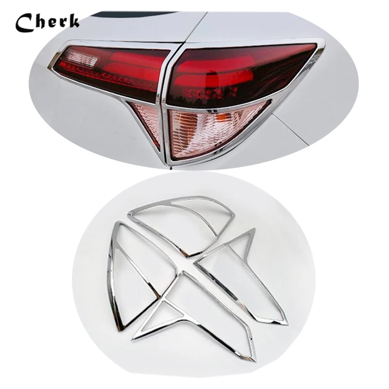 

For Honda HRV HR-V 2014 2015 2016 Auto Car ABS Chrome Exterior Rear Tail Light Lamp Taillight Cover Trim Frame Sticker 4PCS